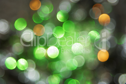 Sparkling Green Lights Background, Christmas Texture
