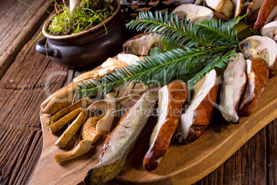 Prepare dried mushrooms