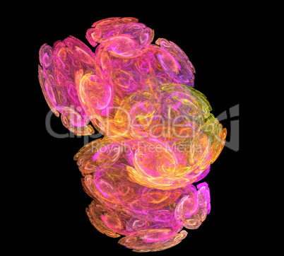 image of one Digital Fractal on Black Color image of one Digital Fractal on Black Color