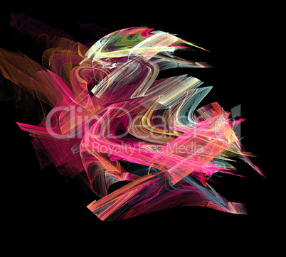image of one Digital Fractal on Black Color image of one Digital Fractal on Black Color