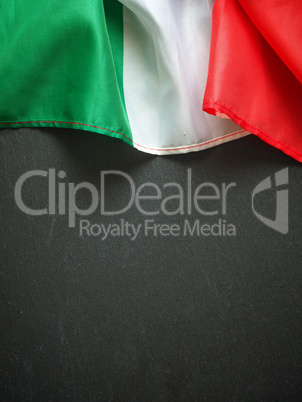 Italian flag on slate texture