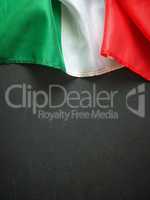 Italian flag on slate texture