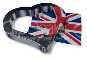 herz und flagge von Großbritannien