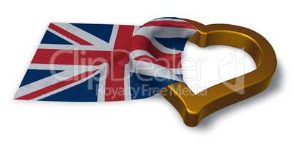 herz und flagge von Großbritannien