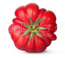 Fresh heirloom tomato top view