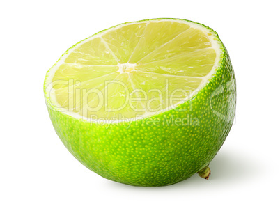 Half of juicy lime vertically