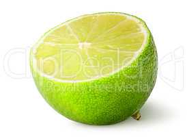 Half of juicy lime vertically