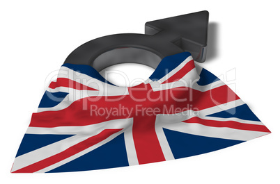 symbol des mars und flagge von großbritannien