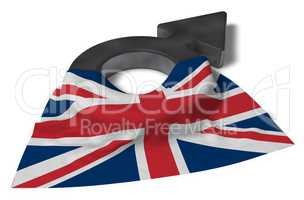 symbol des mars und flagge von großbritannien