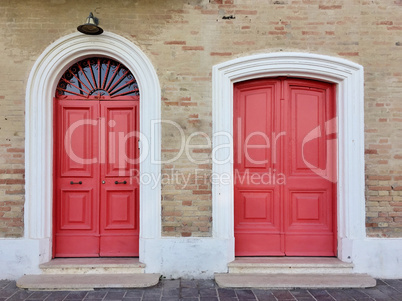 Vintage red doors