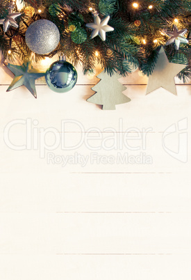 Turquoise Vertical Christmas Banner, Copy Space, Instagram Filter