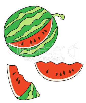 Ripe cut watermelon