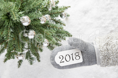 Christmas Tree, Glove, Text 2018