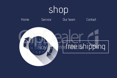 Online shopping with free shipping text interface