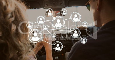 Interface against couple in the car