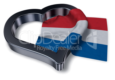 flagge der niederlande und herz