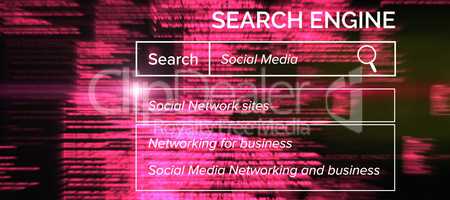 Composite image of digital image of search engine logo