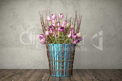 3d render - bouquet of tulips - still life