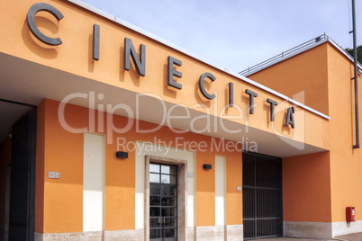 Entrance of Cinecitta Studios in Rome