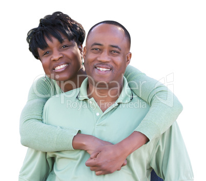 Attractive African American Couple Isolated on a White Backgroun