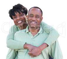 Attractive African American Couple Isolated on a White Backgroun