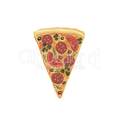 Pizza piece isolated. Food icon. Italian fastfood icon