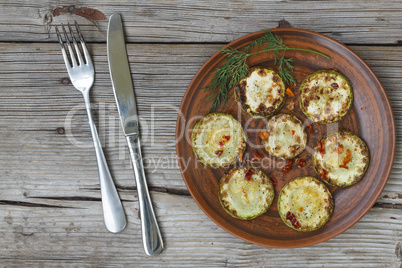 fried zucchini and eggplant