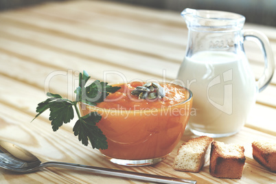 Delicious cream - pumpkin soup