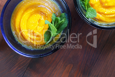 Pumpkin dhal. Traditional indian leguminous vegetables soup.