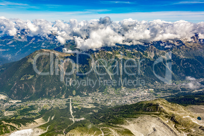 Mont Blanc Massif In The French Alps
