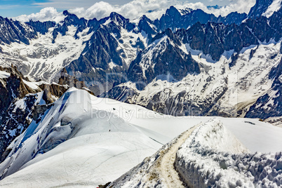 Mont Blanc Massif In The French Alps