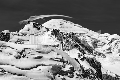 Mont Blanc Massif In The French Alps