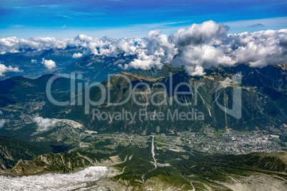 Mont Blanc Massif In The French Alps