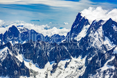 Mont Blanc Massif In The French Alps