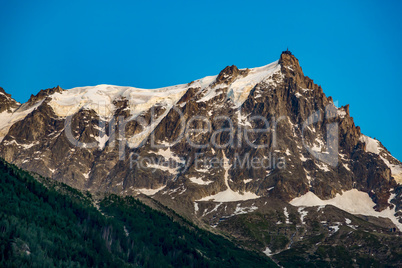 Mountain Mont Blanc Massif at Chamonix