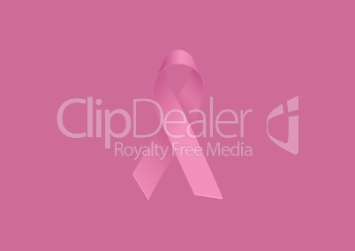 Pink ribbon and breast cancer awareness concept