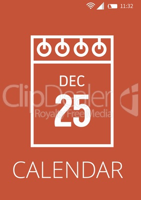 Calendar application interface