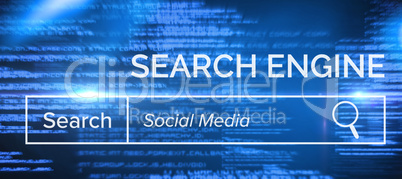 Composite image of digitally generated  image of search engine page