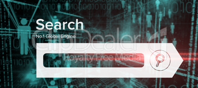 Composite image of digital composite image of search engine page