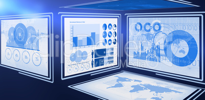 Vector image of business graphs