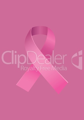 Pink ribbon and breast cancer awareness concept