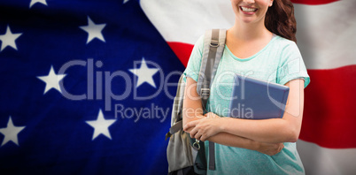 Composite image of smiling student