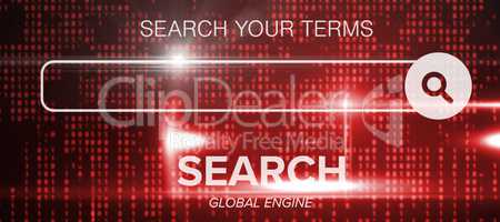Composite image of digital composite image of search engine logo