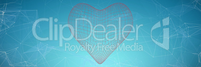 Composite image of 3d illustration of heart shape