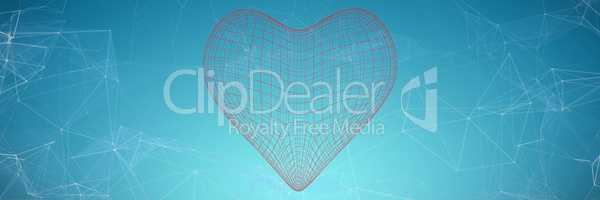 Composite image of 3d illustration of heart shape