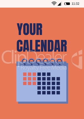 Calendar application interface