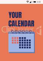 Calendar application interface