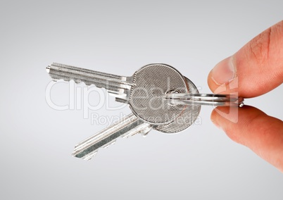 Hand holding keys