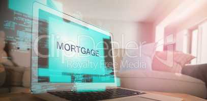 Composite image of graphic image of mortgage text