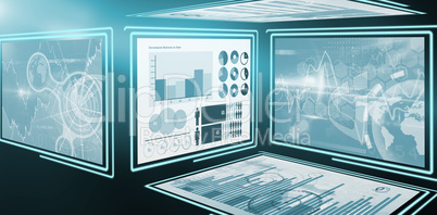 Digital image of business growth charts